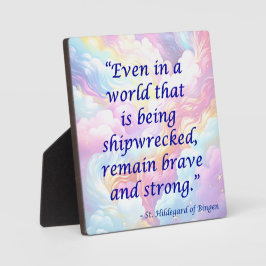 St Hildegard of Bingen引用文プラークw/Easel フォトプラーク