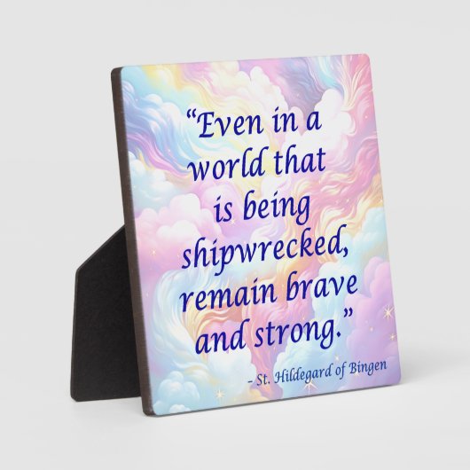 St Hildegard of Bingen引用文プラークw/Easel フォトプラーク (正面)