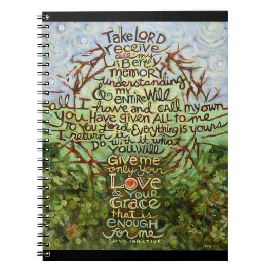 St. Igatiusジャーナル、確認のギフトの祈りの言葉 ノートブック (正面)