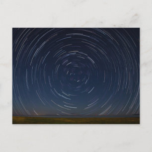 St. Ignace, MIのLake Huron上のStar Trail ポストカード