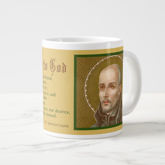 St Ignatius Loyola (JM 27;引用文)巨大コーヒーマグ ジャンボコーヒーマグカップ (正面右)