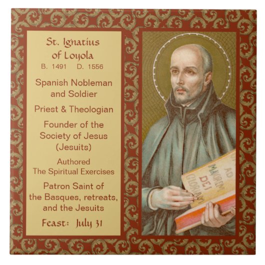 St. Ignatius Loyola (JM 27; Bio)セラミックタイル タイル (正面)