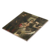 St. Isidoreはwelで落ちたがあった子供を救います タイル (側面)
