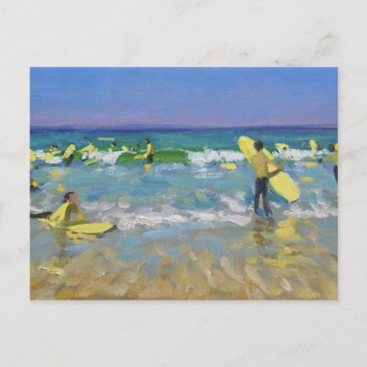 St Ivesの波の学校 ポストカード (正面)