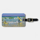 St Ivesの波の学校 ラゲッジタグ (正面横)