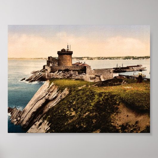 St. Jean de Luz, Fort Socoa, Pyrenees, France clas ポスター (正面)