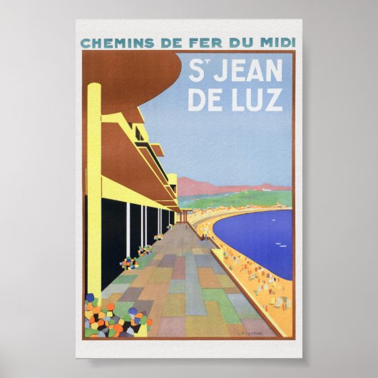 St.Jean de Luz Vintage Poster 1928 ポスター (正面)