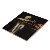 St Jeromeの執筆、c.1604 (64911の詳細) タイル (側面)