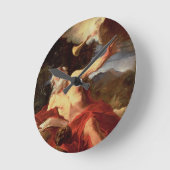 St Jeromeの視野 ラウンド壁時計 (傾斜)