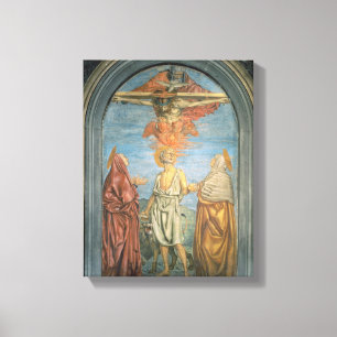 St Jerome (フレスコ画)が付いている聖三位一体 キャンバスプリント
