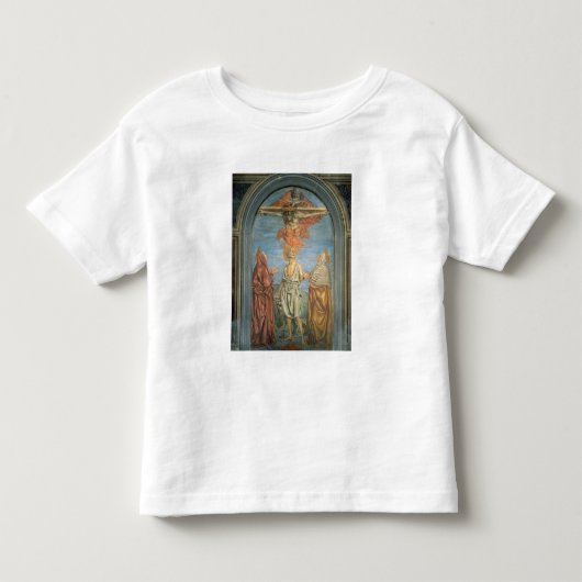 St Jerome (フレスコ画)が付いている聖三位一体 トドラーTシャツ (正面)