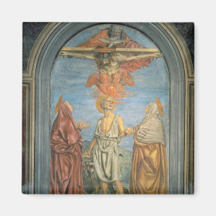 St Jerome (フレスコ画)が付いている聖三位一体 マグネット