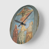 St Jerome (フレスコ画)が付いている聖三位一体 ラウンド壁時計 (傾斜)