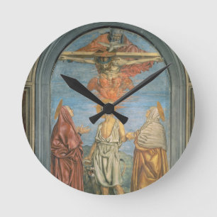 St Jerome (フレスコ画)が付いている聖三位一体 ラウンド壁時計
