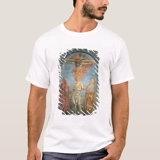 St Jerome (フレスコ画)が付いている聖三位一体 Tシャツ (正面)