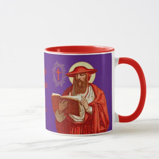 St. Jerome as(鳥)ショウジョウコウカンチョウwith Book (P 004)マグカッ マグカップ (右)