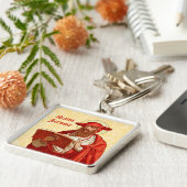 St. Jerome as Bookとの（鳥）ショウジョウコウカンチョウ(P 004) キーホルダー (側面)
