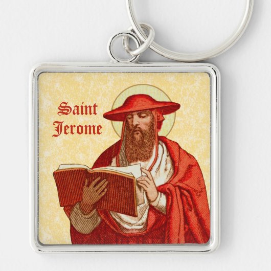 St. Jerome as Bookとの（鳥）ショウジョウコウカンチョウ(P 004) キーホルダー (正面)