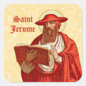 St. Jerome as Bookとの（鳥）ショウジョウコウカンチョウ(P 004) スクエアシール (正面)