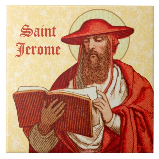 St. Jerome as Bookとの（鳥）ショウジョウコウカンチョウ(P 004) タイル (正面)