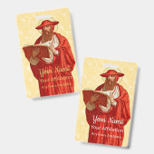 St. Jerome as Bookとの（鳥）ショウジョウコウカンチョウ(P 004) バッジ (表裏)