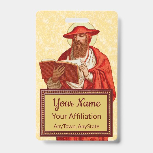 St. Jerome as Bookとの（鳥）ショウジョウコウカンチョウ(P 004) バッジ (正面)