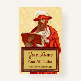 St. Jerome as Bookとの（鳥）ショウジョウコウカンチョウ(P 004) バッジ