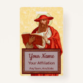 St. Jerome as Bookとの(鳥)ショウジョウコウカンチョウ(P 004) バッジ (裏面)