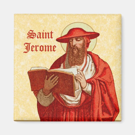 St. Jerome as Bookとの(鳥)ショウジョウコウカンチョウ(P 004) マグネット (正面)
