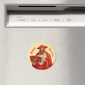 St. Jerome as Bookとの(鳥)ショウジョウコウカンチョウ(P 004) マグネット (インサイチュ (食洗機))