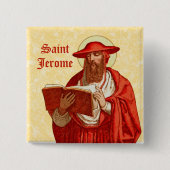 St. Jerome as Bookとの(鳥)ショウジョウコウカンチョウ(P 004) 缶バッジ (正面)