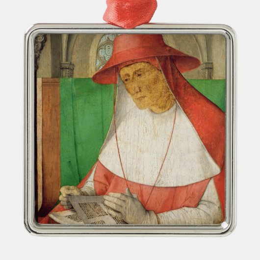 St Jerome c.1475のポートレート メタルオーナメント (正面)