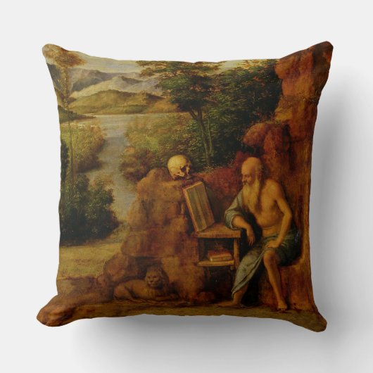 St Jerome、c.1500 (パネルの油) クッション (正面)