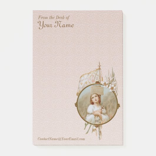 St. Joan of Arc Burning (BF 01、スタイル2) 4"x6" ポストイット (正面)