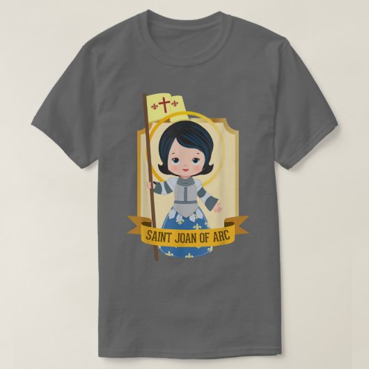 St Joan of Arc for Kids Cute Catholic Girl Saints  Tシャツ (デザイン正面)