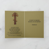 St. John Chrysostomの祈りの言葉付きのPascha Easter Card シーズンカード (内部)