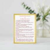 St. John Chrysostom祈りの言葉カードの毎時祈り ポストカード (スタンド正面)