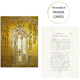 St. John Chrysostom祈りの言葉カードの祈りの言葉 プレイスカード
