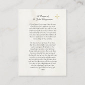 St. John Chrysostom祈りの言葉カードの祈りの言葉 プレイスカード (裏面)