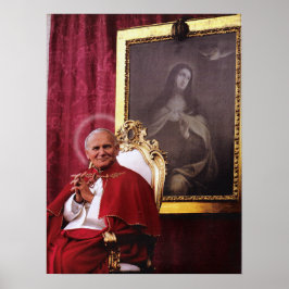 ST JOHN PAUL II AND MADONNA. ポスター