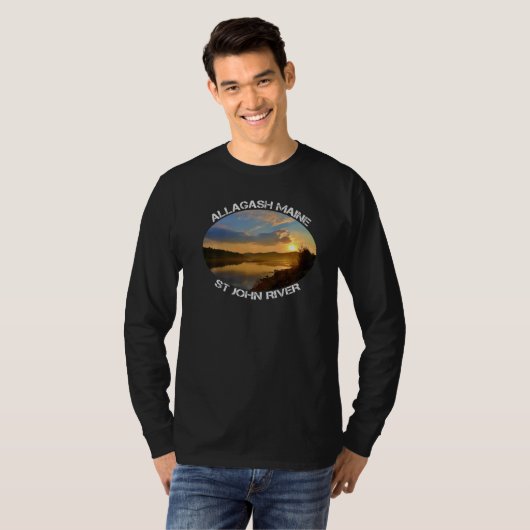 St John River Allagash Maine Sunrise Premium Tシャツ (正面フル)