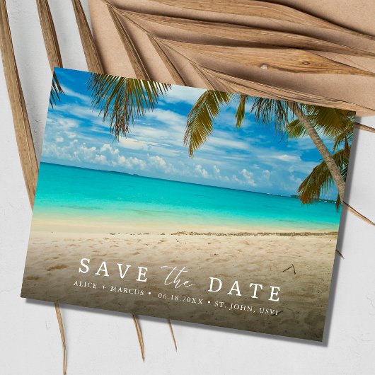 St. John USVI Destination Wedding Save the Date 案内ポストカード