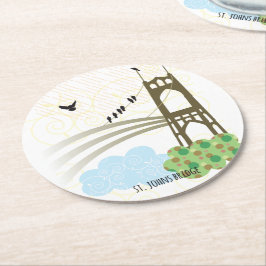 St Johns橋ポートランドコースター ラウンドペーパーコースター