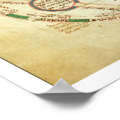 St.Johns 17 f.7v宇宙図，ボーから ポスター (角)