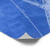 St. John's Bridge Architectural Blueprint Art ポスター (角)