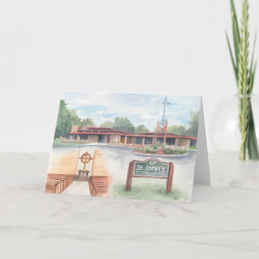 St. John's Church Evansville, WI - 5x7カード カード (正面)