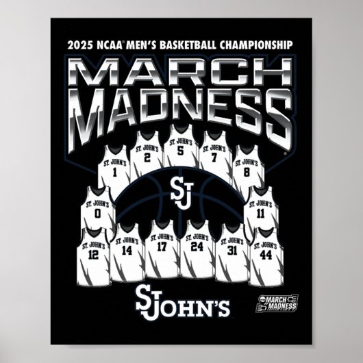 St. John's March Madness 2025 Men's Sketll Nil  ポスター (正面)