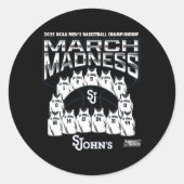 St. John's March Madness 2025 Men's Sketll Nil  ラウンドシール (正面)