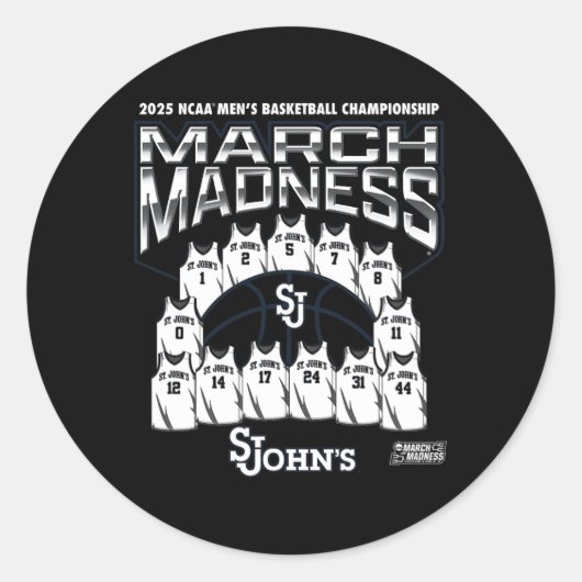 St. John's March Madness 2025 Men's Sketll Nil  ラウンドシール (正面)