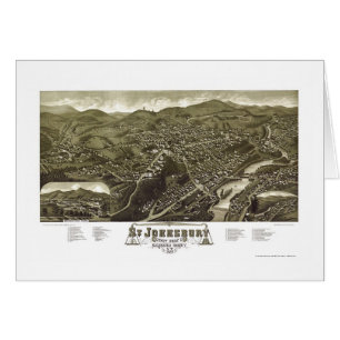 St. JohnsburyのVTのパノラマ式の地図- 1884年